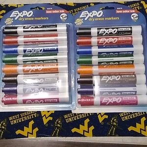 (2) 8 Pks Expo Dry Erase Markers Low Odor Chisel